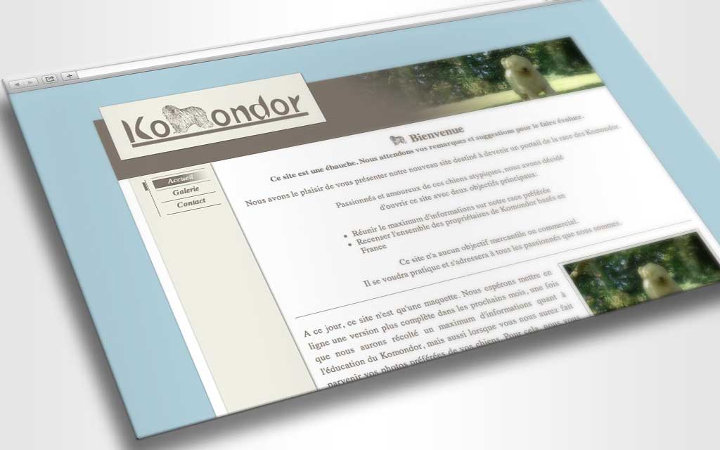 site komondor page accueil 1